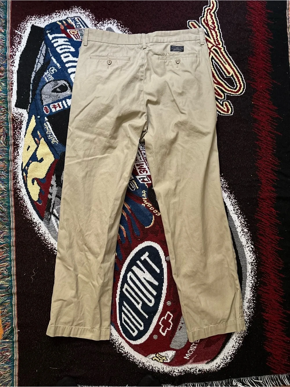 Banana Republic Dawson Chino Pants Mens 33x32 Khaki Tan Relaxed Fit Cotton